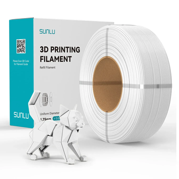 SUNLU Refill PETG White - Белый (без катушки) пластик/филамент для 3D-принтера 1.75 мм 1 кг fl-0119 фото