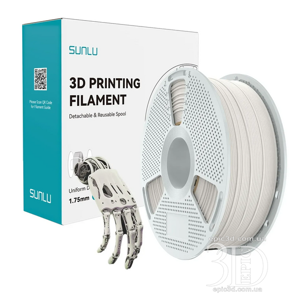 Sunlu Easy PA Nature &mdash; Белый\натуральный нейлоновий інженерний пластик/філамент для 3D-принтера 1.75 мм 1 кг fl-0135 фото