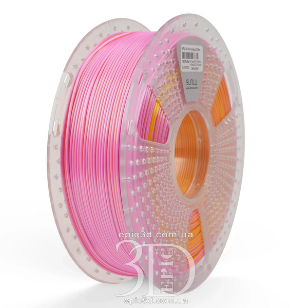 SUNLU PLA + Silk Dual Color Pink Gold - два кольори рожевий золотий пластик/філамент для 3D-принтера SUNLU Filament 1.75mm fl-0015 фото