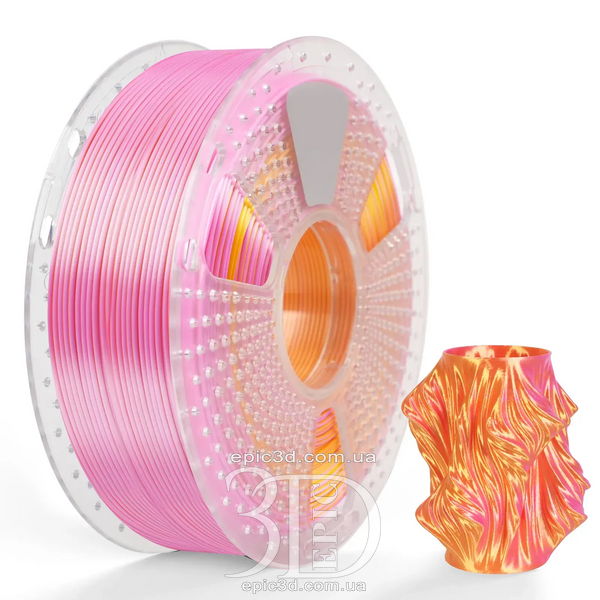 SUNLU PLA + Silk Dual Color Pink Gold - два кольори рожевий золотий пластик/філамент для 3D-принтера SUNLU Filament 1.75mm fl-0015 фото