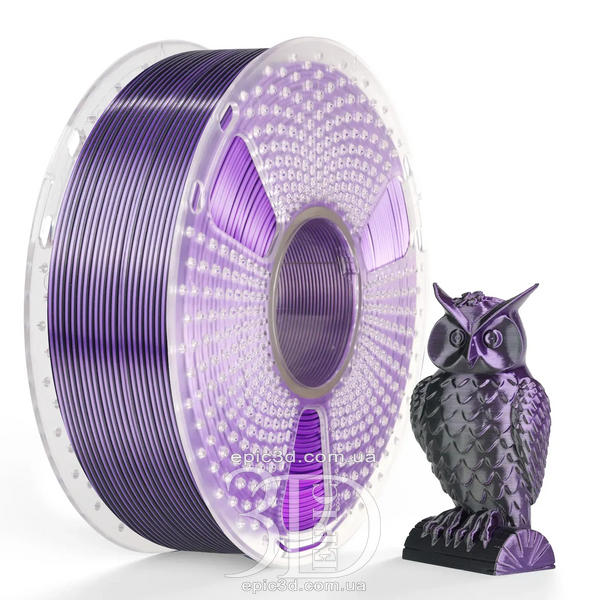 SUNLU PLA + Silk Dual Color Black Purple - двухцветный черно-фиолетовый пластик/филамент для 3D-принтера SUNLU Filament 1.75mm fl-0016 фото
