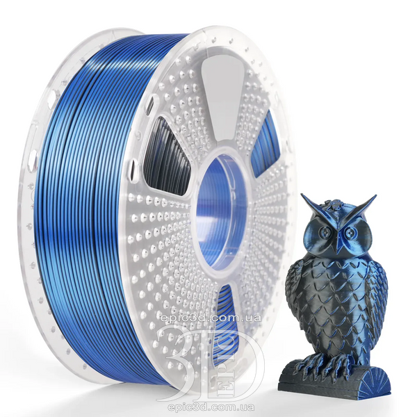 SUNLU PLA + Silk Dual Color Black Blue - Два кольори чорно-синій пластик/філамент для 3D-принтера SUNLU Filament 1.75mm fl-0017 фото