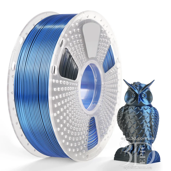 SUNLU PLA + Silk Dual Color Black Blue - Двухцветный черно-синий пластик/филамент для 3D-принтера SUNLU Filament 1.75mm fl-0017 фото