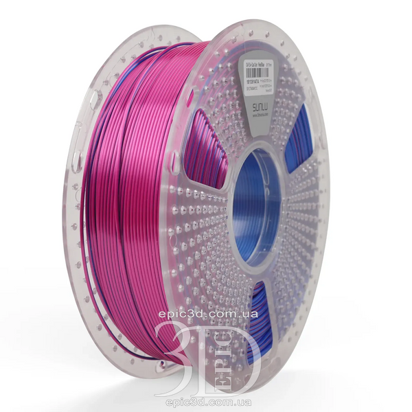 SUNLU PLA + Silk Dual Color Red Blue - Два кольори червоний синій пластик/філамент для 3D-принтера SUNLU Filament 1.75mm fl-0018 фото