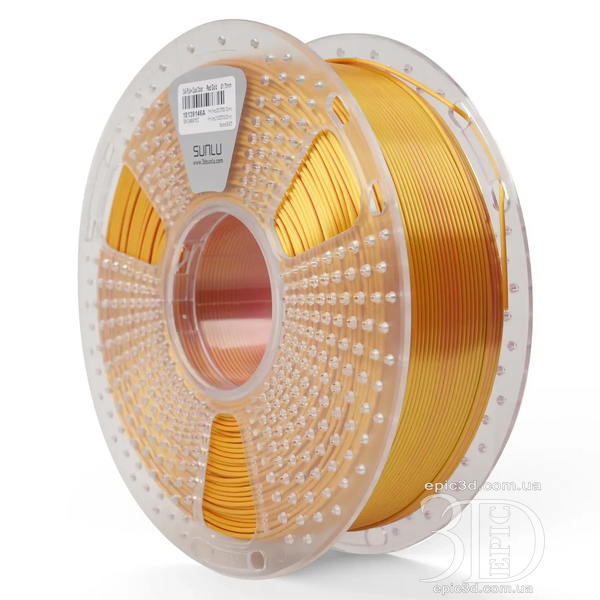 SUNLU PLA + Silk Dual Color Red Gold - Двухцветный красно-золотой пластик/филамент для 3D-принтера SUNLU Filament 1.75mm fl-0019 фото