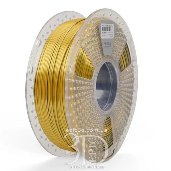SUNLU PLA + Silk Dual Color Black Gold - два кольори чорно-золотий пластик/філамент для 3D-принтера Filament 1.75 мм fl-0020 фото