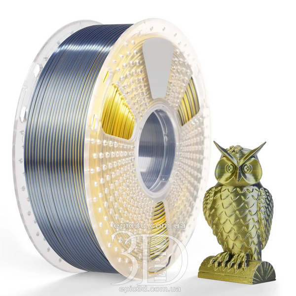 SUNLU PLA + Silk Dual Color Black Gold - два кольори чорно-золотий пластик/філамент для 3D-принтера Filament 1.75 мм fl-0020 фото