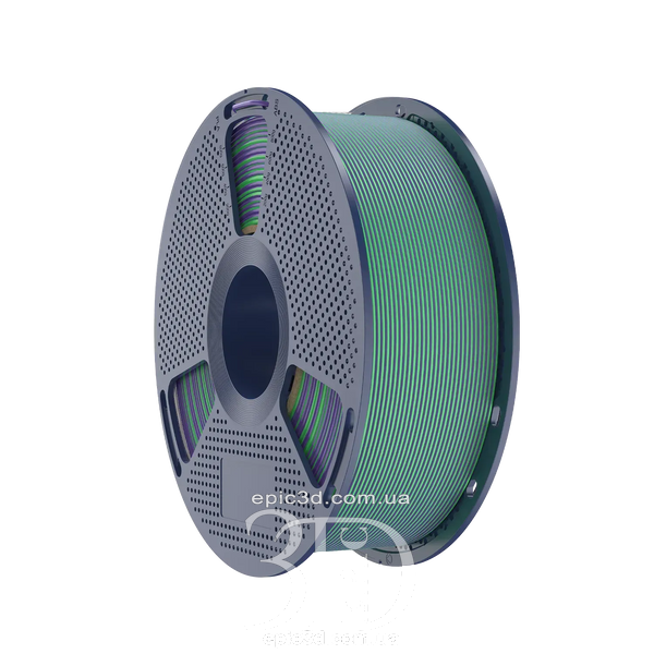 SUNLU PLA + Silk Dual Color Green Purple - два кольори зелено-фіолетовий пластик/філамент для 3D-принтера Filament 1.75 мм fl-0022 фото