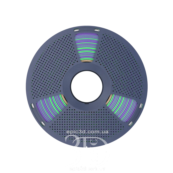 SUNLU PLA + Silk Dual Color Green Purple - два кольори зелено-фіолетовий пластик/філамент для 3D-принтера Filament 1.75 мм fl-0022 фото