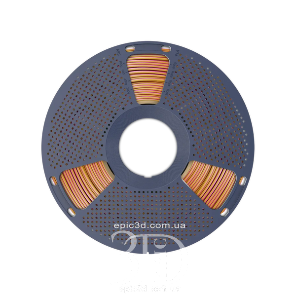 SUNLU PLA + Silk Tri Color Orange Blue Green Оранжевый Синий Зеленый Трехцветный - пластик/филамент для 3D-принтера Filament 1.75mm fl-0028 фото