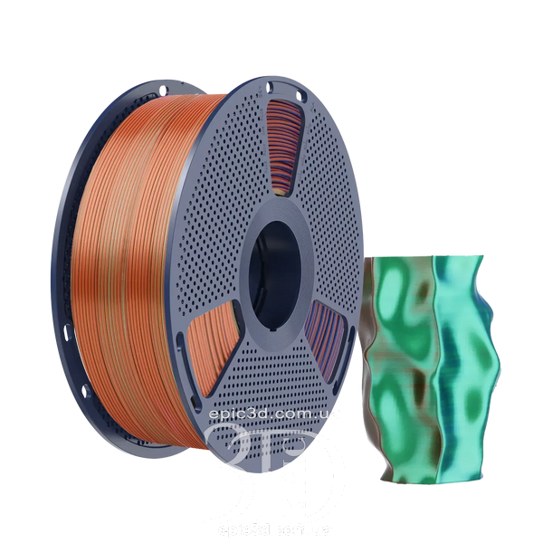SUNLU PLA + Silk Tri Color Orange Blue Green Оранжевый Синий Зеленый Трехцветный - пластик/филамент для 3D-принтера Filament 1.75mm fl-0028 фото