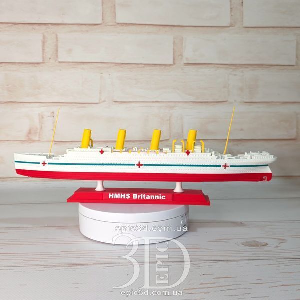 Фигурка корабля Британик (Britannic) &ndash; 3D модель лайнера Титаник Олимпик Британик 096 фото