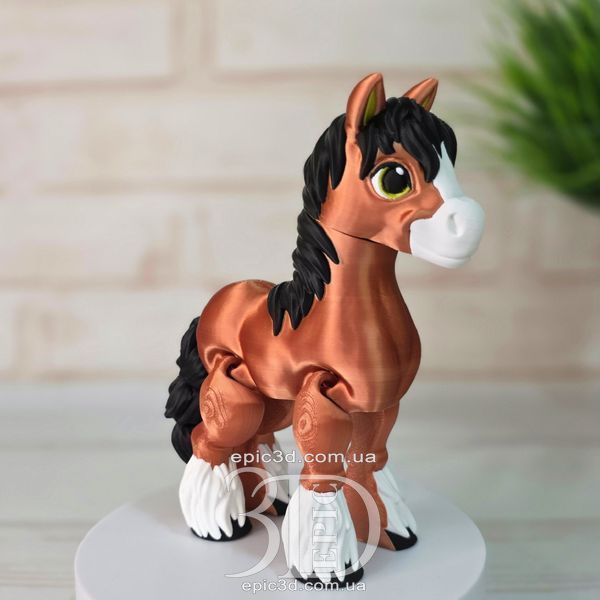 Игрушка лошадка коричневая 084 фото