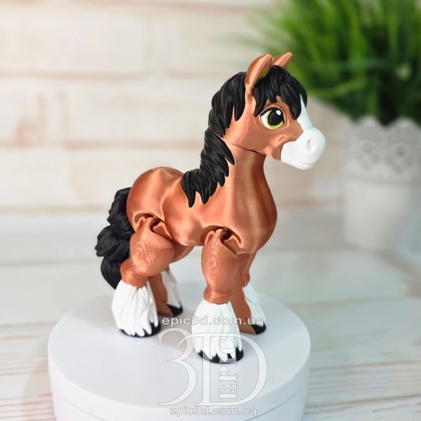 Игрушка лошадка коричневая 084 фото