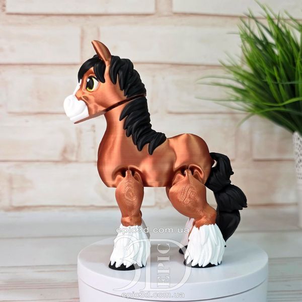 Игрушка лошадка коричневая 084 фото