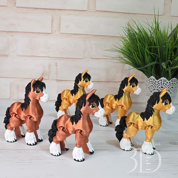 Игрушка лошадка коричневая 084 фото