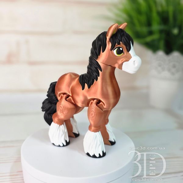 Игрушка лошадка коричневая 084 фото