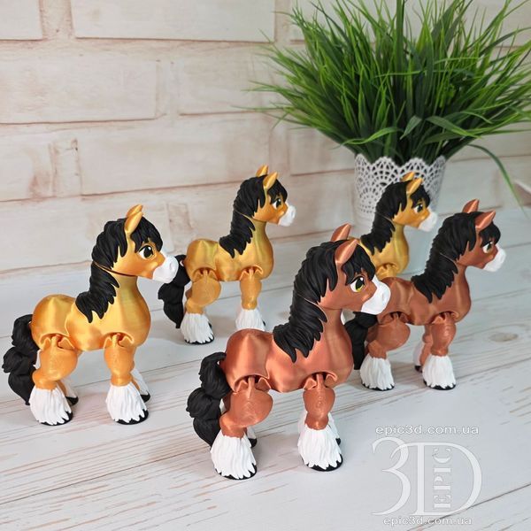 Игрушка лошадка коричневая 084 фото