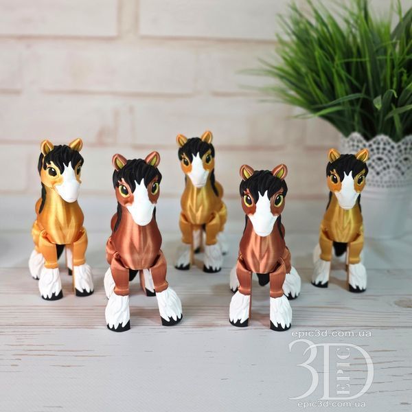 Игрушка лошадка коричневая 084 фото