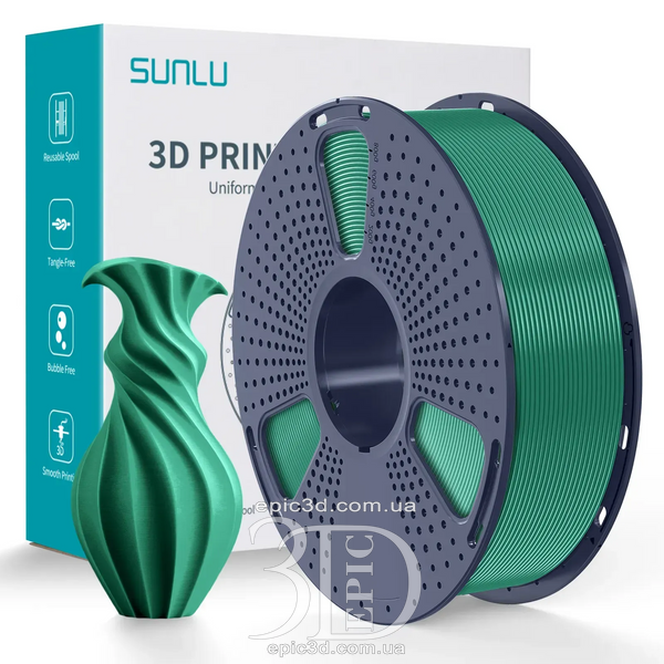 SUNLU PLA Grass Green - Зелена трава пластик/філамент для 3D-принтера 1.75 мм 1 кг fl-0046 фото