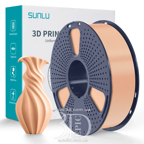 SUNLU PLA Beige - Бежевий пластик/філамент для 3D-принтера 1.75 мм 1 кг fl-0047 фото