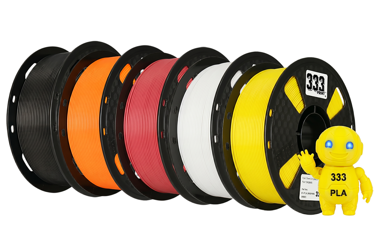 333Print PLA філамент — котушки різних кольорів для 3D-друку 1.75 мм